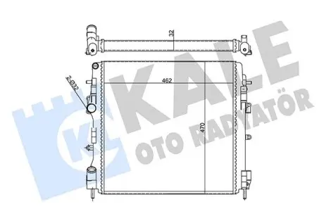 355595 Радіатор охолодження Kangoo 1.2/1.5dCi/1.6/1.9dCi 01- KALE OTO RADYATOR підбір по vin на Brocar
