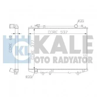 356200 Радіатор охолодження Ranger,Mazda BT-50 2.5D/3.0TDCi 99- KALE OTO RADYATOR підбір по vin на Brocar