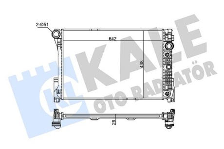 345975 Радиатор охлаждения C-Class W204,E-Class W212 1.8/3.5 -7 KALE OTO RADYATOR подбор по vin на Brocar