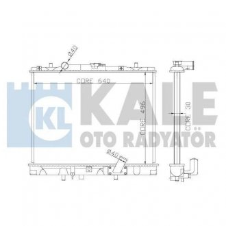 362400 MITSUBISHI Радиатор охлаждения L200,Pajero Sport 2.5TD 98- KALE OTO RADYATOR підбір по vin на Brocar