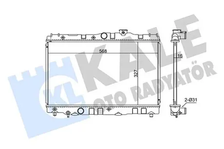 348140 TOYOTA Радіатор охолодження Carina II,Corolla 1.3/1.6 87- KALE OTO RADYATOR підбір по vin на Brocar