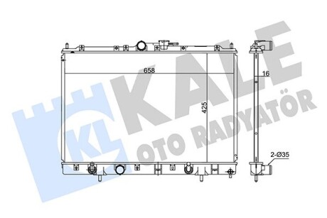 347980 MITSUBISHI Радіатор охолодження Pajero Pinin 1.8/2.0 99- KALE OTO RADYATOR підбір по vin на Brocar