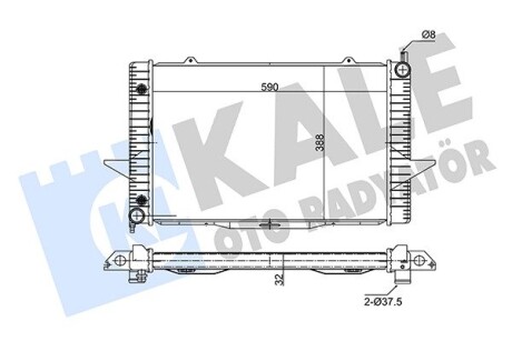 346225 VOLVO Радіатор охолодження C70/S70/V70/XC 70 2.0/2.5 97- KALE OTO RADYATOR підбір по vin на Brocar