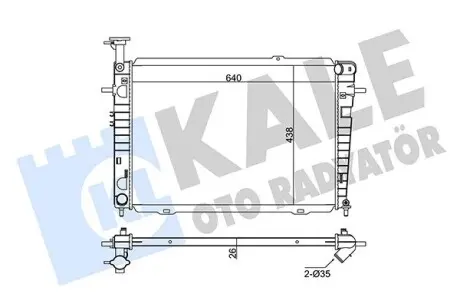 346235 Радіатор охолодження Hyundai Tucson, Kia Sportage (346235) KALE OTO RADYATOR KALE OTO RADYATOR підбір по vin на Brocar