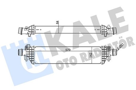 345070 Інтеркулер Mokka,Chevrolet Tracker 1.3/1.7CDTI 12- KALE OTO RADYATOR підбір по vin на Brocar