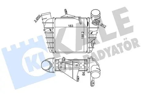 342300 Інтеркулер Polo,Skoda Fabia I,II,Roomster 1.4/1.9TDI KALE OTO RADYATOR підбір по vin на Brocar