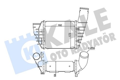 344725 Интеркулер Audi A4,Passat,Skoda SuperB I 2.5TDI -97 KALE OTO RADYATOR подбор по vin на Brocar