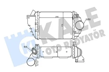 344730 Інтеркулер Audi A4,Passat,Skoda SuperB I 2.5TDI -97 KALE OTO RADYATOR підбір по vin на Brocar