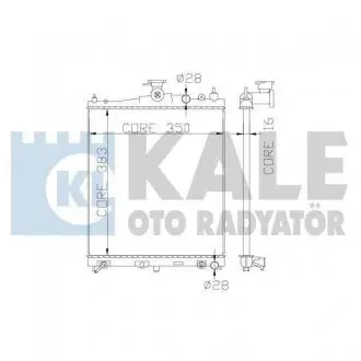 363200 NISSAN Радіатор охолодження Micra III,Note 1.2/1.6 03- KALE OTO RADYATOR підбір по vin на Brocar