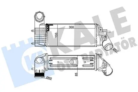 343600 Интеркулер C5 I,II,Peugeot 406,607 2.0/2.2HDI KALE OTO RADYATOR подбор по vin на Brocar