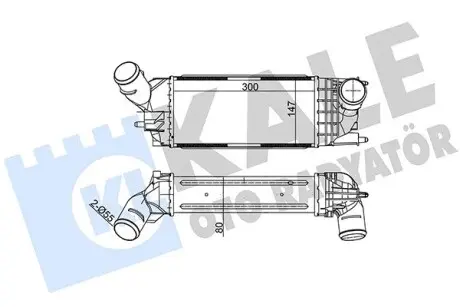 343900 Інтеркулер C5 III,Peugeot 407 1.6/2.0HDI 08- KALE OTO RADYATOR підбір по vin на Brocar