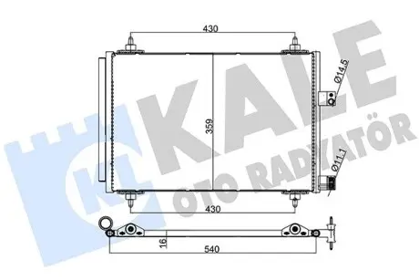 429500 Радиатор кондиционера C5 II,III,Peugeot 407 KALE OTO RADYATOR подбор по vin на Brocar