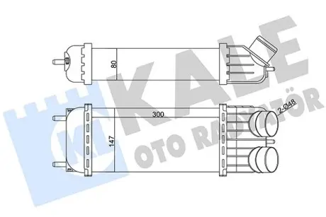 343700 Інтеркулер C2/3,Peugeot 1007,207 1.6HDI 05- KALE OTO RADYATOR підбір по vin на Brocar