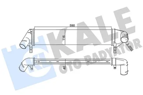 345085 Интеркулер Duster,Logan,Sandero 1.5dCi 06- KALE OTO RADYATOR підбір по vin на Brocar
