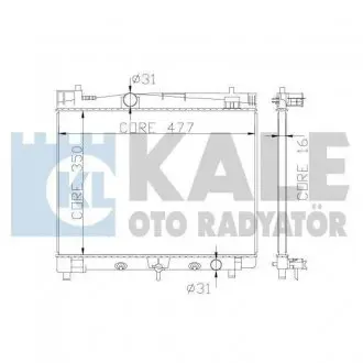 342210 TOYOTA Радиатор охлаждения с АКПП Yaris 1.0/1.3 -5 KALE OTO RADYATOR подбор по vin на Brocar
