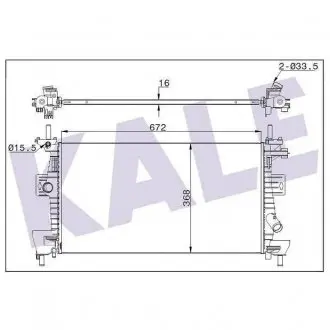 347280 Радиатор охлаждения C-Max,Focus III 1.6 10- KALE OTO RADYATOR підбір по vin на Brocar