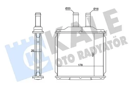 346315 CHEVROLET Радиатор отопления Lacetti,Nubira 03- KALE OTO RADYATOR подбор по vin на Brocar