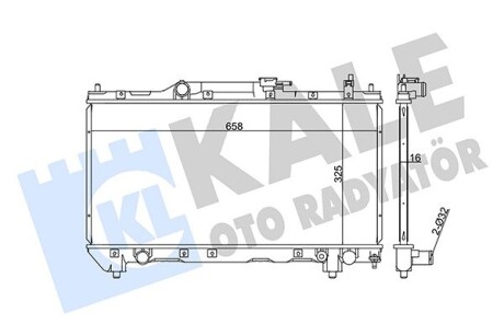 351965 TOYOTA Радиатор охлаждения Avensis 1.6/1.8 97- KALE OTO RADYATOR підбір по vin на Brocar