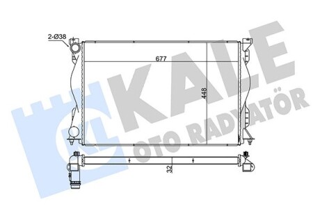 348315 Радіатор охолодження Audi A6 2.0TFSI/TDI 04- KALE OTO RADYATOR підбір по vin на Brocar