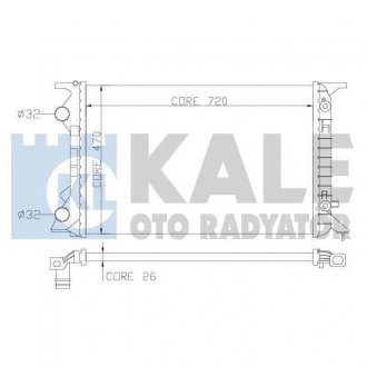 353400 Радиатор охлаждения Audi A4/5/6,Q5 2.0 09- KALE OTO RADYATOR підбір по vin на Brocar