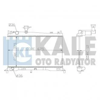 360100 MAZDA Радіатор охолодження Mazda 61.8/2.0 02- KALE OTO RADYATOR підбір по vin на Brocar