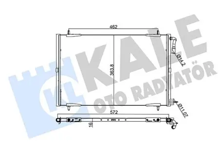 248100 Радіатор кондиціонера 552X363X16 206 KALE OTO RADYATOR підбір по vin на Brocar