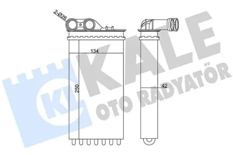 346280 Радіатор опалення C4 I,Peugeot 307 KALE OTO RADYATOR підбір по vin на Brocar
