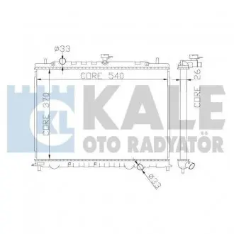 374300 Радиатор охлаждения Rio II 1.5CRDi 05- KALE OTO RADYATOR підбір по vin на Brocar