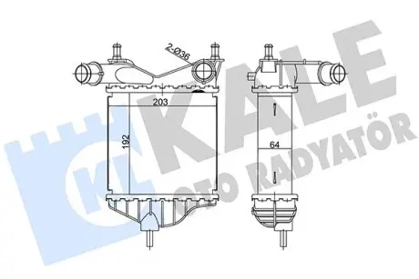 344890 Інтеркулер Idea,Punto 1.3d 03-,Lancia KALE OTO RADYATOR підбір по vin на Brocar