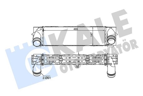 344835 Інтеркулер X3 F25,X4 F25 2.0d/2.8i 10- KALE OTO RADYATOR підбір по vin на Brocar