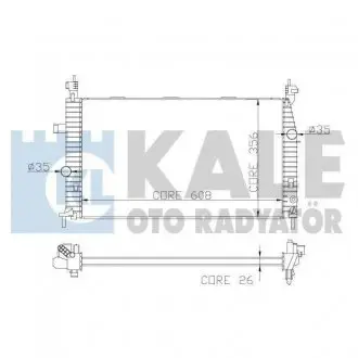 342070 Радиатор охлаждения Meriva A 1.4/1.8 KALE OTO RADYATOR подбор по vin на Brocar