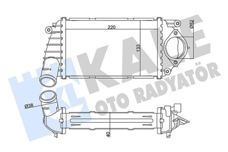 344760 Интеркулер Polo 1.4TDI,Seat Arosa 99- KALE OTO RADYATOR подбор по vin на Brocar