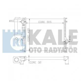 348900 Радиатор охлаждения 5 E34 2.0/2.5 KALE OTO RADYATOR підбір по vin на Brocar
