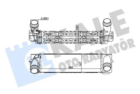 344830 Интеркулер X3 F25,X4 F26 3.0d 11- KALE OTO RADYATOR підбір по vin на Brocar