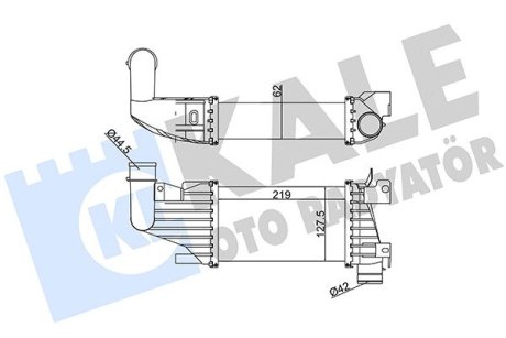 345025 Интеркулер Astra H 1.7CDTI 04- KALE OTO RADYATOR підбір по vin на Brocar