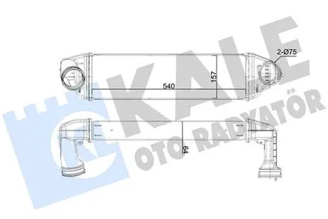 350770 Интеркулер X3 E83 2.0/3.0d 05- KALE OTO RADYATOR підбір по vin на Brocar