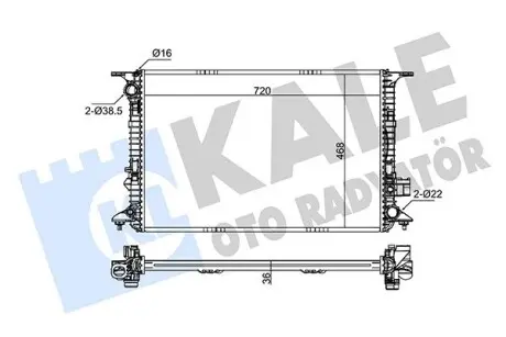 345855 Радіатор охолодження Audi A8 10- KALE OTO RADYATOR підбір по vin на Brocar