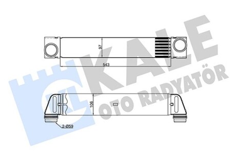 344815 Интеркулер 5 E60 520d/530d 05- KALE OTO RADYATOR підбір по vin на Brocar