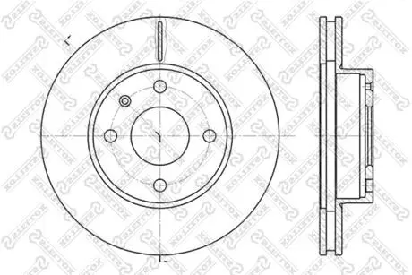 60202529VSX Диск тормозной перед. Ford Sierra 83-93 260mm STELLOX підбір по vin на Brocar