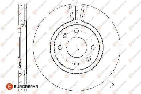 1667857180 Диски гальмівні (к-т 2 шт) EUROREPAR підбір по vin на Brocar