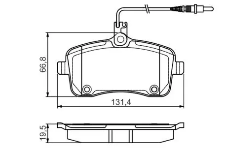 0986495091 Гальмівні колодки пер. PEUGEOT 407 04- BOSCH підбір по vin на Brocar