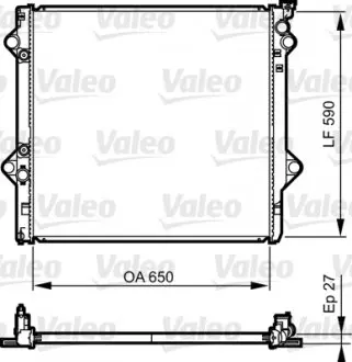 735569 Радіатор охолодження двигуна VALEO підбір по vin на Brocar
