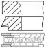 Кольца поршневые Mitsubishi Eclipse I/Galant VI/Lancer VII 2.0 (85.00mm/STD) 87-13 08-446800-00