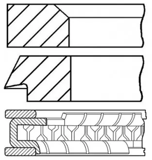 0844680000 Кільця поршневі Mitsubishi Eclipse I/Galant VI/Lancer VII 2.0 (85.00mm/STD) 87-13 GOETZE підбір по vin на Brocar