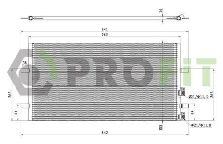 17700436 Конденсер кондиціонера PROFIT підбір по vin на Brocar