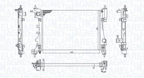 BM1301 Радиатор охлаждения MAGNETI MARELLI подбор по vin на Brocar