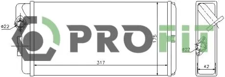 17600310 Радіатор пічки PROFIT підбір по vin на Brocar