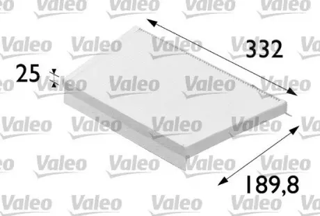 698700 Фільтр салону VALEO підбір по vin на Brocar