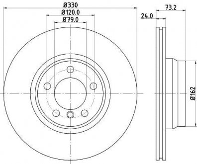 8DD355129651 Тормозной диск HELLA подбор по vin на Brocar