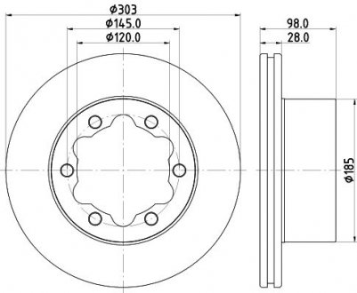 8DD355129991 Tarcza ham. malow. tył MAN VW HELLA підбір по vin на Brocar